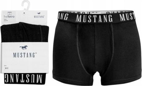 Mustang Herren-Boxershorts, 1 Paar, Schwarz