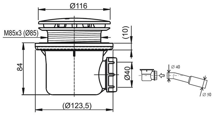 Produktbild Ravak Siphon Professional -90 Chrome