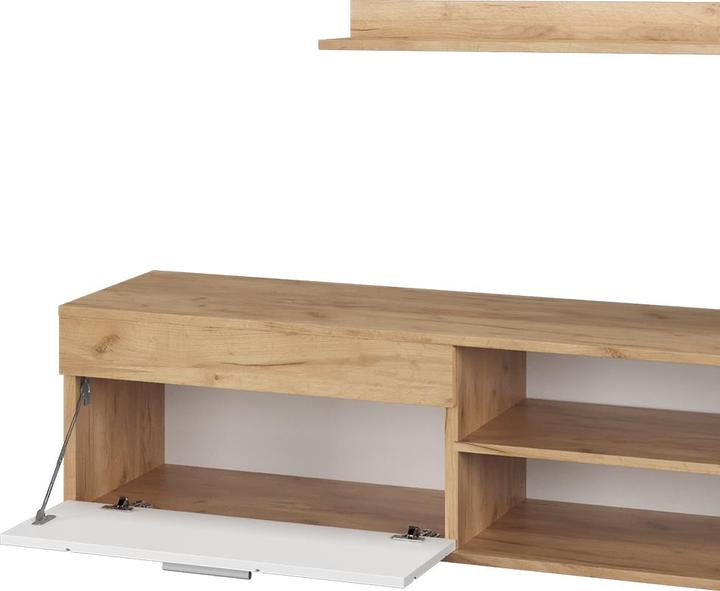 Actual product image Vicco Lowboard & Regal Berno, Goldkraft Eiche/Weiss, mit 1 Klappe