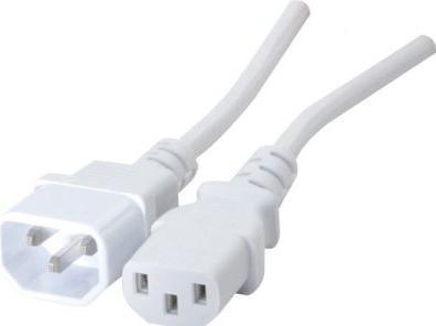 Produktbild Exertis Connect Kaltgeräte-Verlängerungskabel, IEC C13, weiss, 0,6 m (0.60 m, C13)