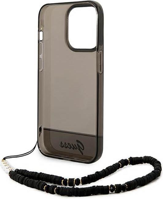 Produktbild Guess GUHCP14XHGCOHK iPhone 14 Pro Max 6,7" czarny/black hardcase Translucent Pearl Strap (Apple iPhone 14 Pro Max)