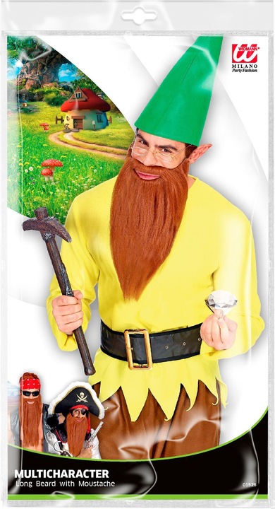 Image du produit Widmann Barbe Longue Avec Moustache : Pour les nains, les motards ou les pirates