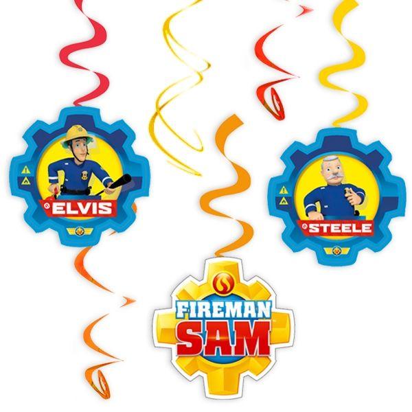 Actual product image Amscan Deco Spirals Fireman Sam (6 pcs.)