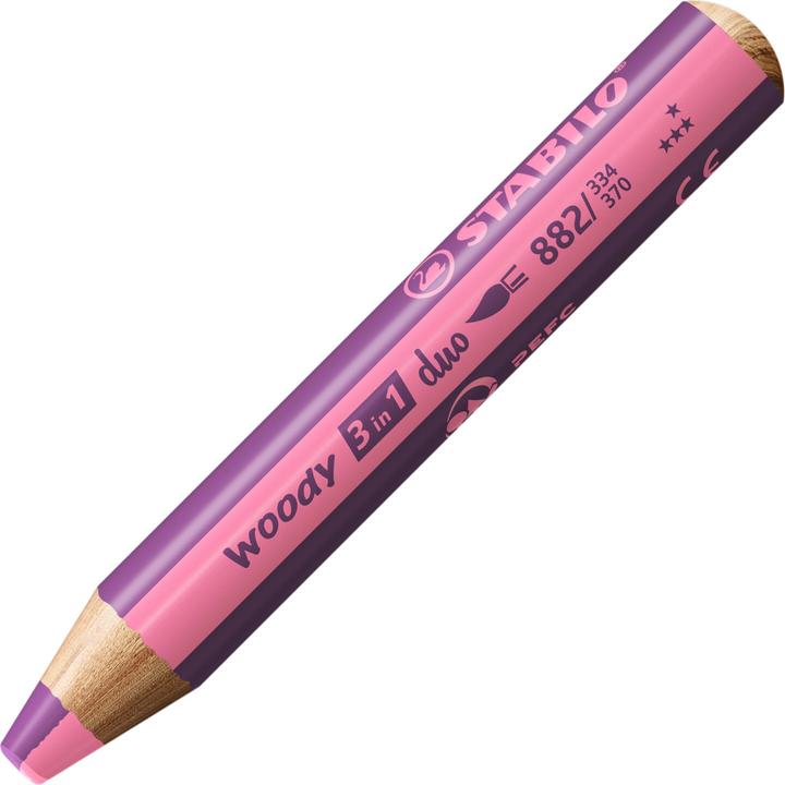 Immagine prodotto STABILO Woody 3 In 1 Duo rosa/viola (Pink, Lilla, 1 x)