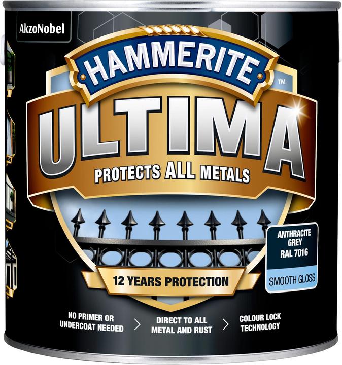 Hammerite Vernice Ultima Liscia Antracite 2.2l
