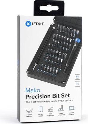 Produktbild iFixit Mako Precision Bit Set (Innensechsrund TX, Schraubschlitz, Sechskant (hexagonal), Tri-Wing)