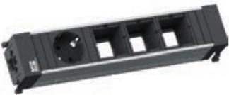 Actual product image Bachmann CONFERENCE / TOP FRAME - Frame for socket strip (1x, CEE 7/3, CEE 7/5)