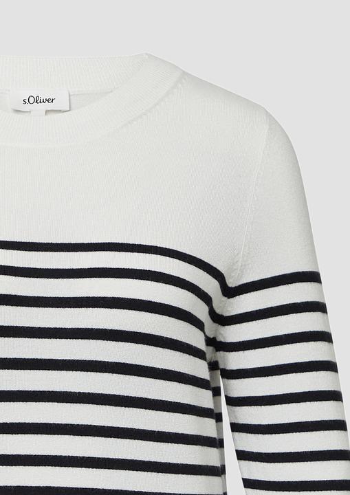 Produktbild s.Oliver Strickpullover Gestreifter Pullover aus Viskosemix (36)