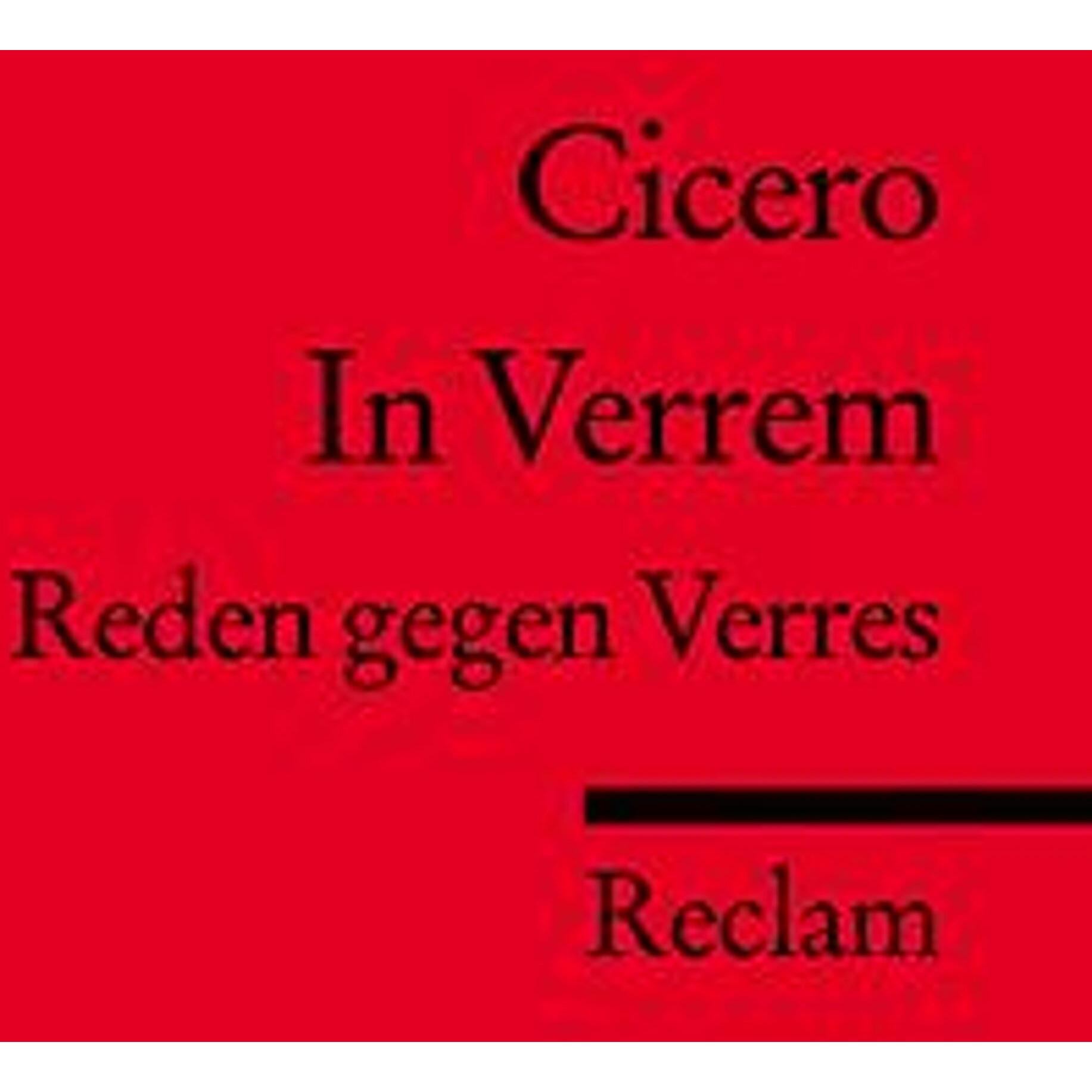 In Verrem, Schulbücher von Cicero