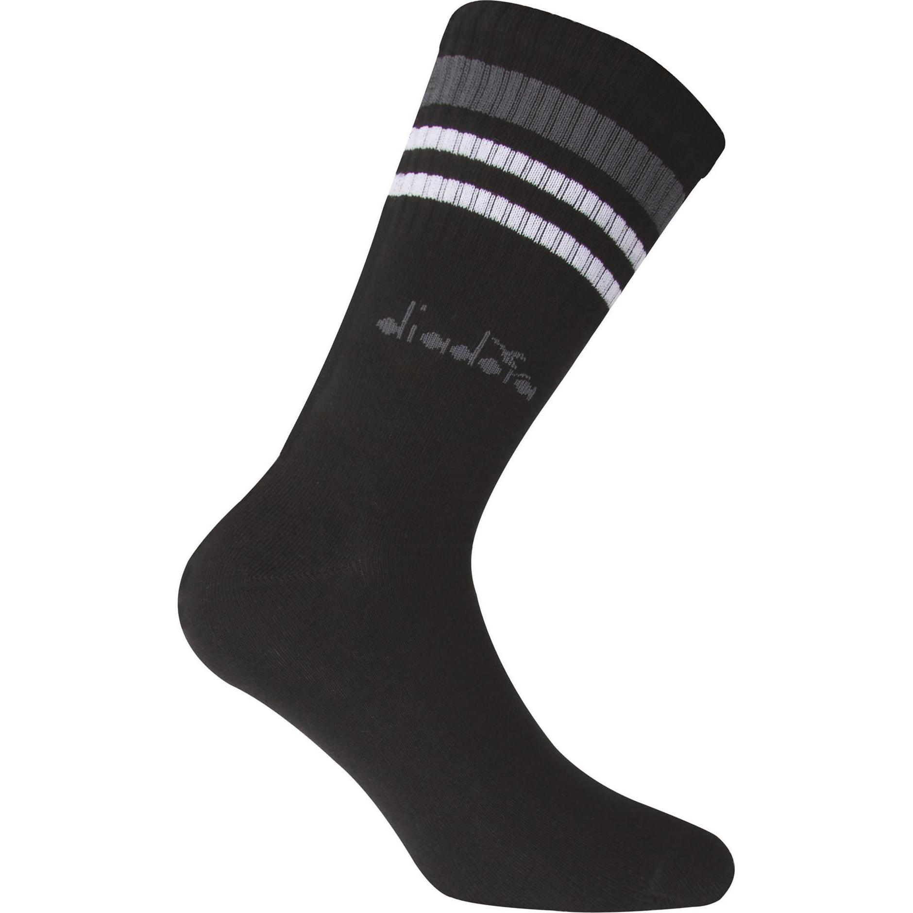 Thumbnail - Diadora, Herren, Socken, Socken Casual Bequem sitzend, Schwarz, (6er Pack, 35 - 38)