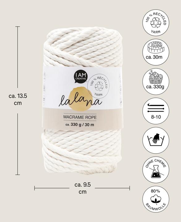 Immagine prodotto Lalana Corda Macrame (30 m)