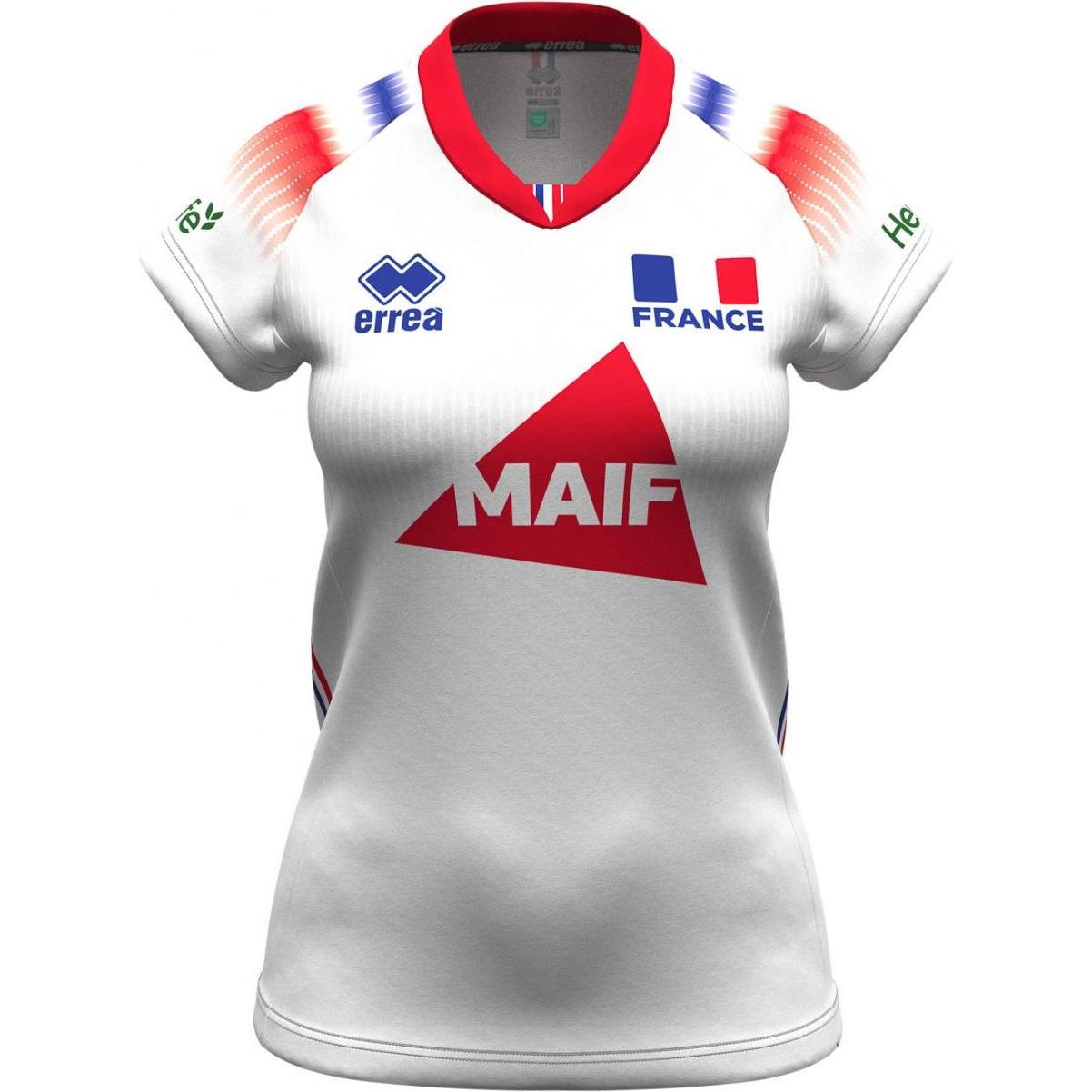Errea, Damen, Sportshirt, auswärtstrikot für damen france 2024/25 (XL), Mehrfarbig, XL