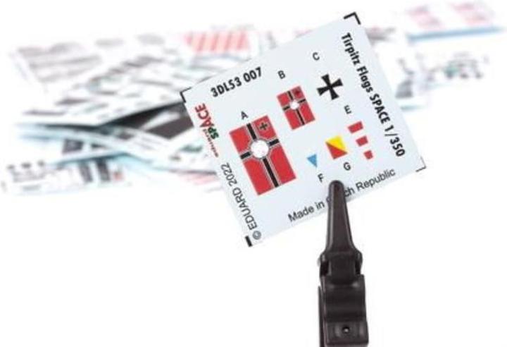 Actual product image Eduard Tirpitz flags SPACE 1/350