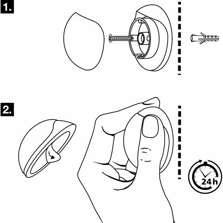 Actual product image Wall door stopper Screw or Glue Wall ø 20x8 mm (2 Piece)
