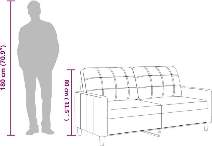 Produktbild vidaXL 2-Sitzer-Sofa (2-Sitzer)