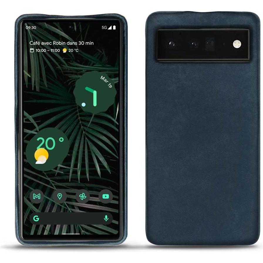 Noreve Lederschutzhülle (Google Pixel 6 Pro), Smartphone Hülle, Blau