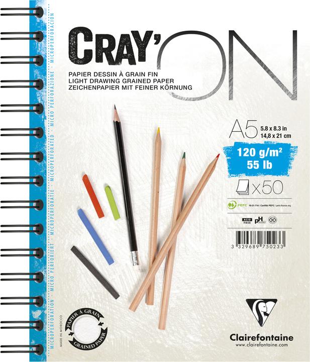 Image du produit Clairefontaine Techniques sèches (A5, Blanc)