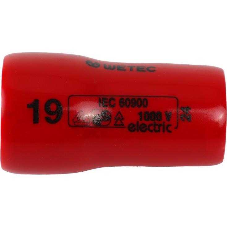 Wetec, Steckschlüssel + Stecknuss, Sechskant-Steckschlüssel-Einsatz, 1/2", VDE, 19 mm (19 mm)