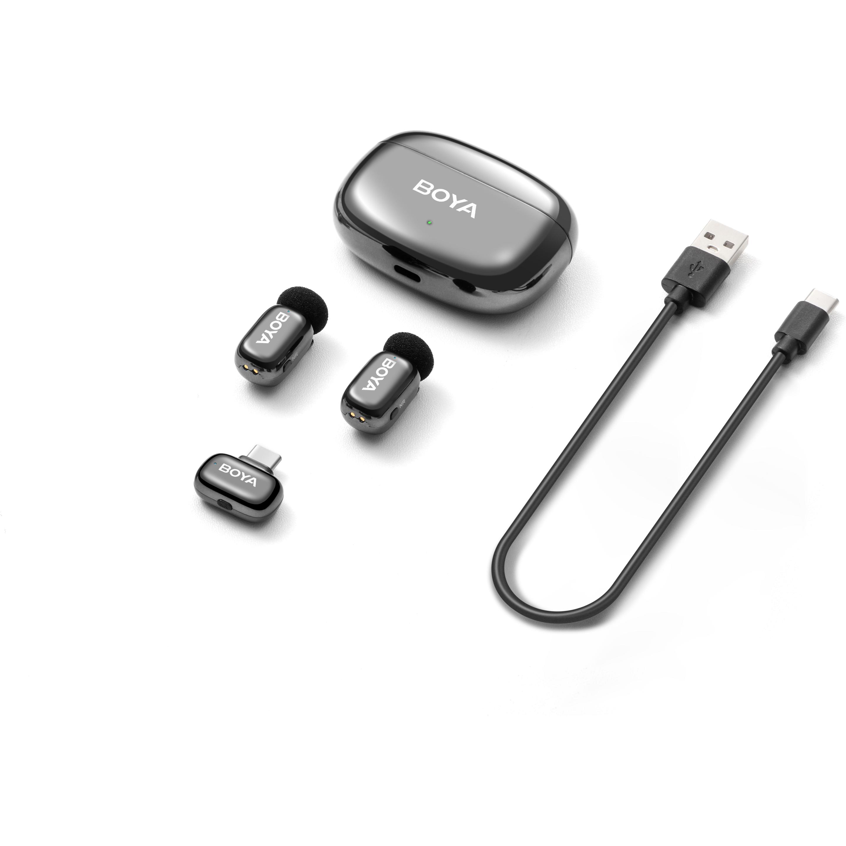 Boya Mini 2-02 (Grey) 1x RX USB-C + 2x TX, Microfono