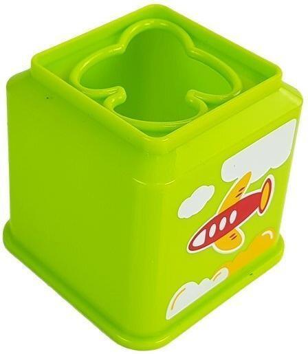 Immagine prodotto Lean Toys Piramide di tazze, quadrata, con immagini di veicoli, smistatrice per bambini