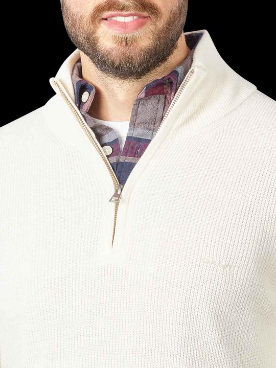 Actual product image GANT Cotton Rib Pullover Half Zip Cream (3XL)