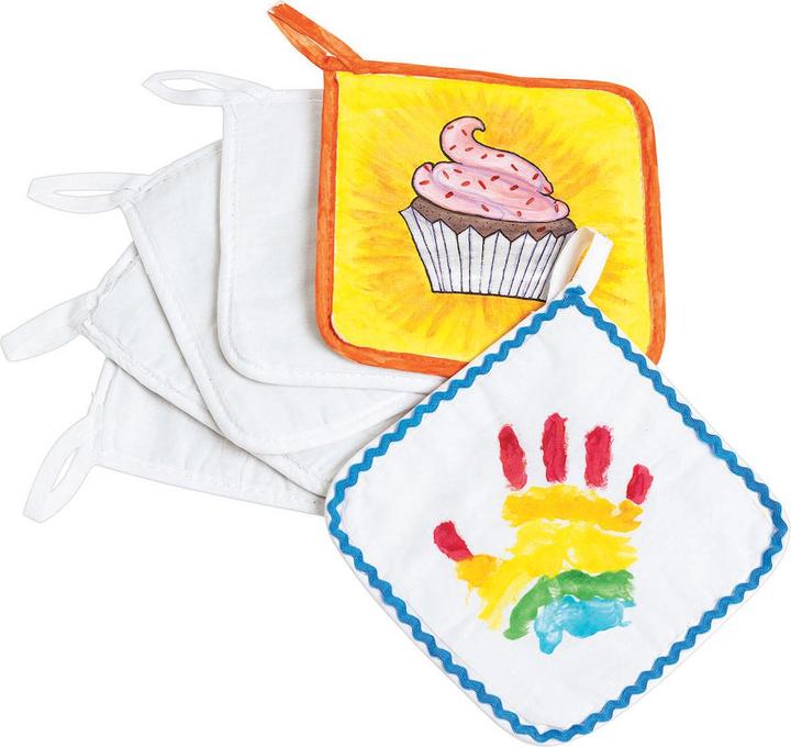 Colorations Colourations - Decorate your own potholder, set of 12.