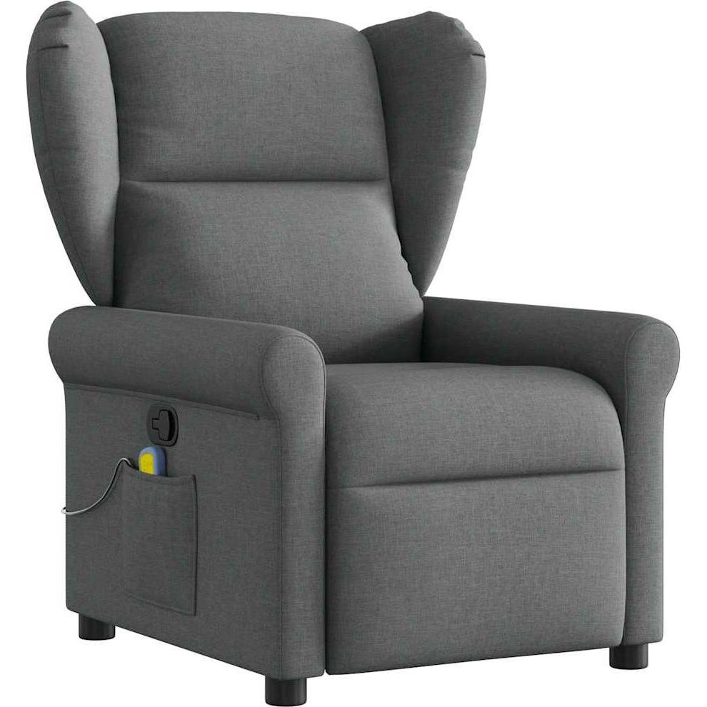 VidaXL, Massageliege + Massagesessel, Massagesessel Dunkelgrau Stoff Massage TV-Sessel