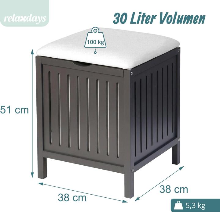 Image du produit Relaxdays panier-linge (30 l)