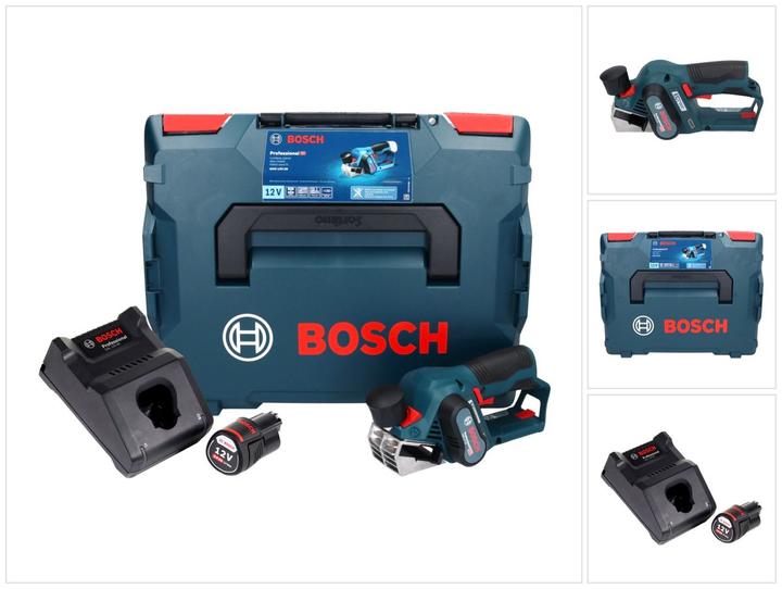 Bosch Professional Bosch GHO 12V-20 Professional Pialletto a batteria in valigetta L-Boxx + 1x Batteria GBA 12 V 3,0 Ah