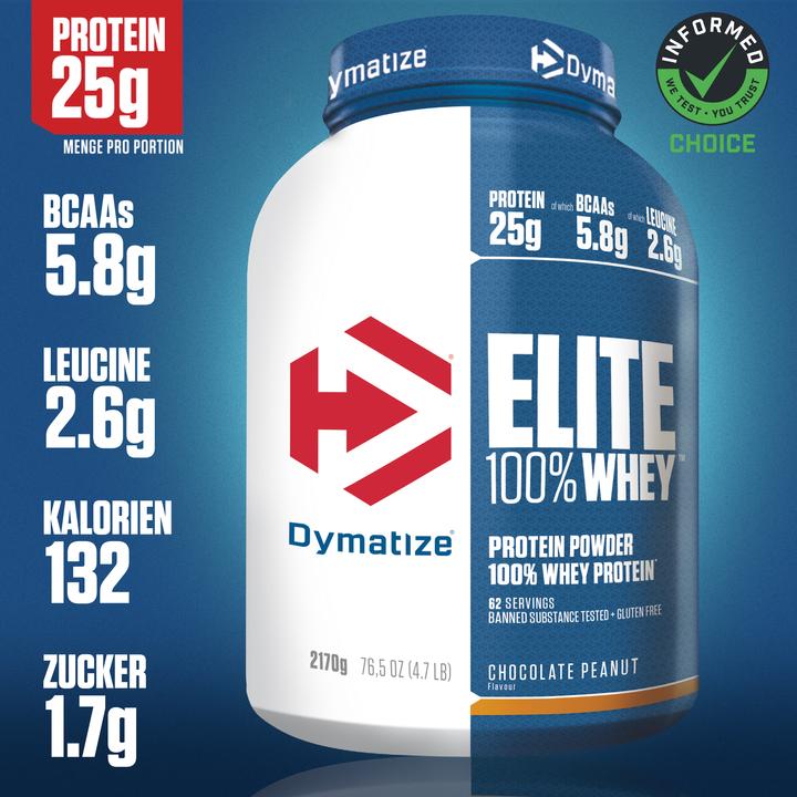 Actual product image Dymatize Elite Whey (Groundnut, Chocolate, 1 pcs., 2170 g)