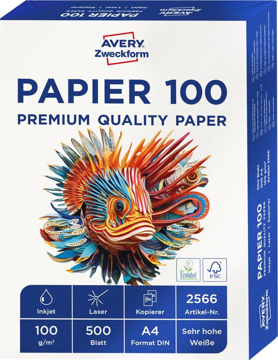 Actual product image Avery Inkjet paper (100 g/m², 500 x, A4)