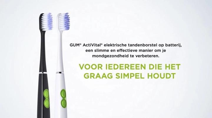 Actual product image GUM Sonic Daily Baterija Powered Baltas