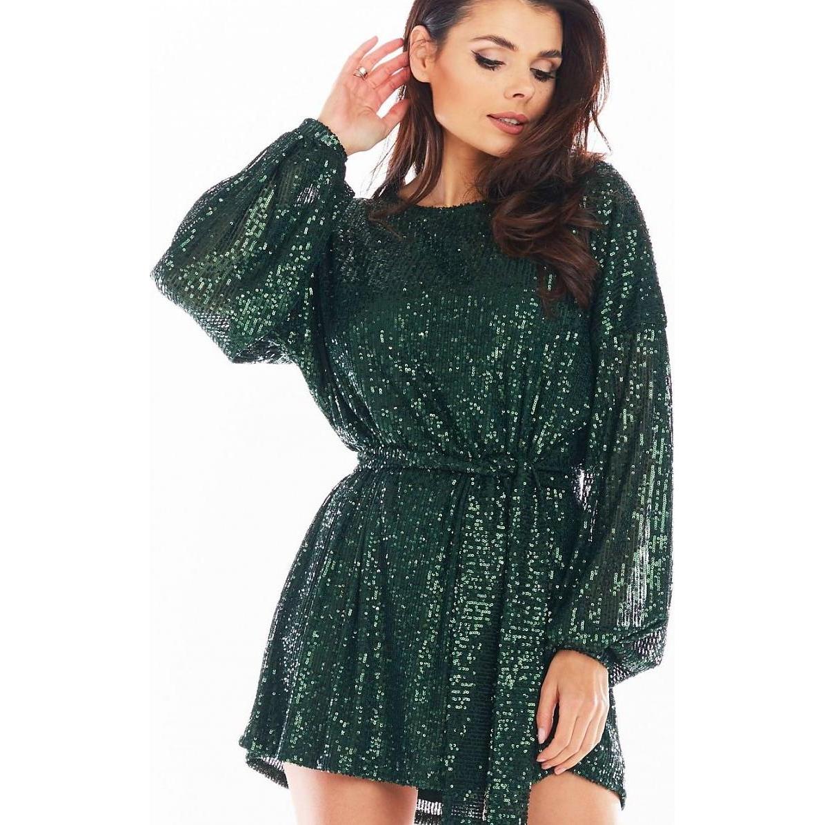 Awama, Damen, Kleider, Kurzes Kleid, Grün, (M)