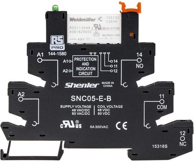 Produktbild RS PRO Interface Relay Module Screw 48Vacdc