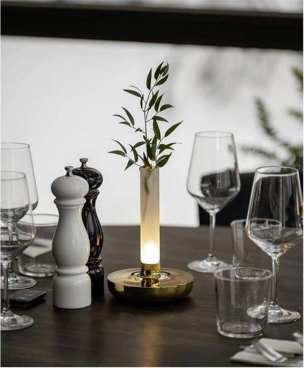 Produktbild Konstsmide Akku-LED Vase Biarritz goldfarben Indoor/Outdoor 7827-803