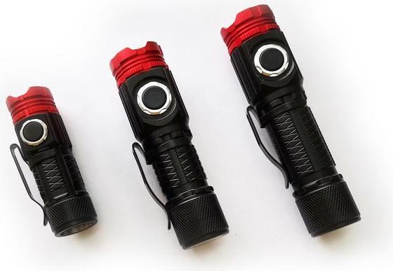 Actual product image RS PRO Torch, LED, Rechargeable, 1800lm, 200m, IPX4, Black (13.20 cm, 1800 lm)