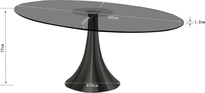Actual product image Kare Design Table Grande Possibilita Smoke glass 180x120cm