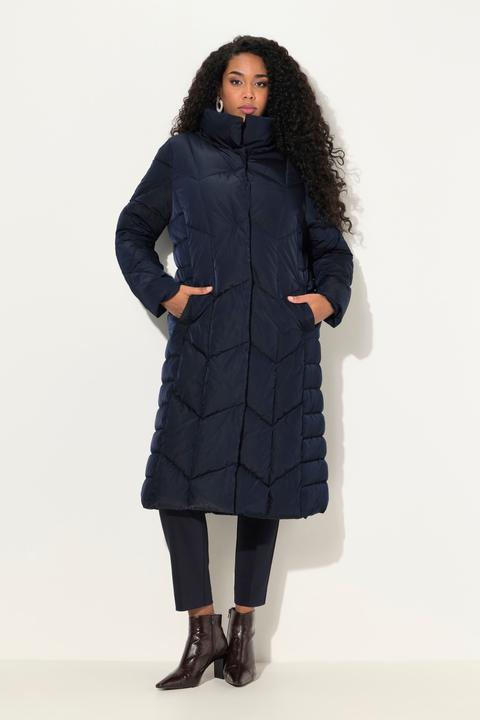 Actual product image Ulla Popken Zigzag Quilted Water Repellent Coat (58)