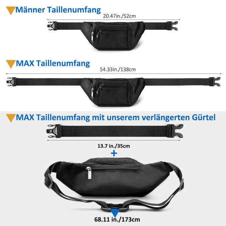 Produktbild Only-Bags.Store Gürtel Wasserdichte Gürteltasche mit grossem Fassungsvermögen