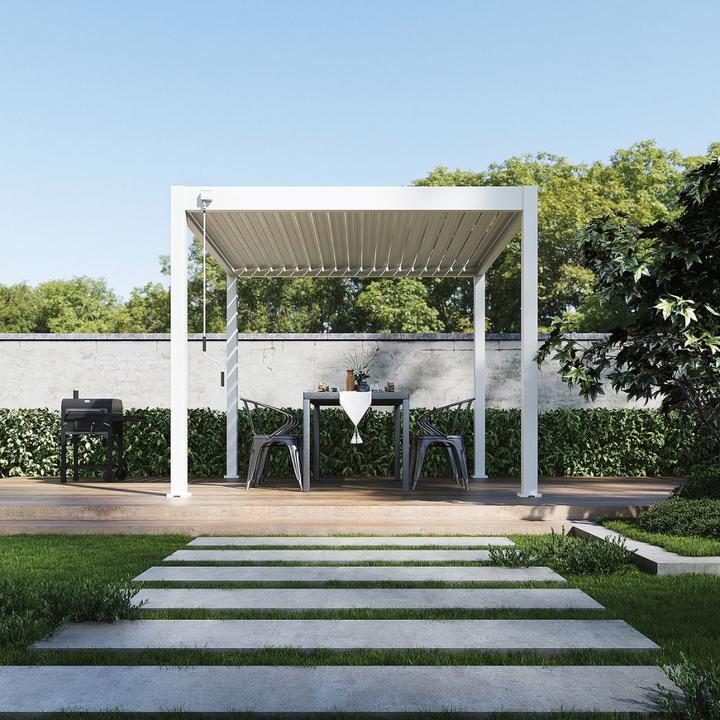 Actual product image Ventaris Pergola Classic with louvre roof white (300 cm, 300 cm)