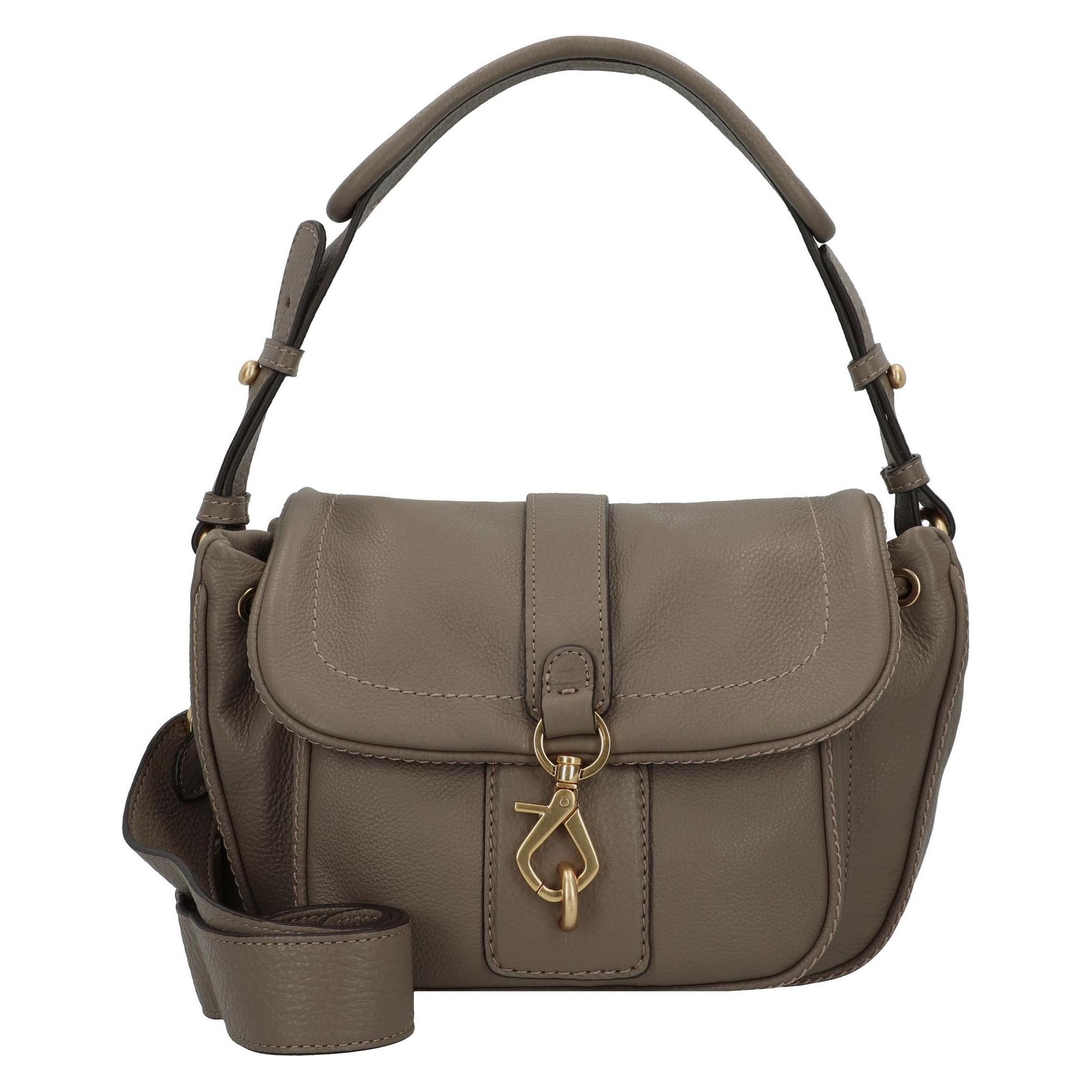 Abro, Handtasche, Star Saddle Schultertasche Leder 24 Cm, Braun