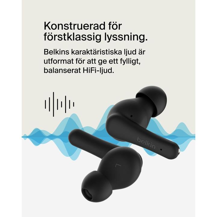 Produktbild Belkin Soundform Rhythm True Wireless In-Ear schw. AUC012btBK (8 h, Kabellos)