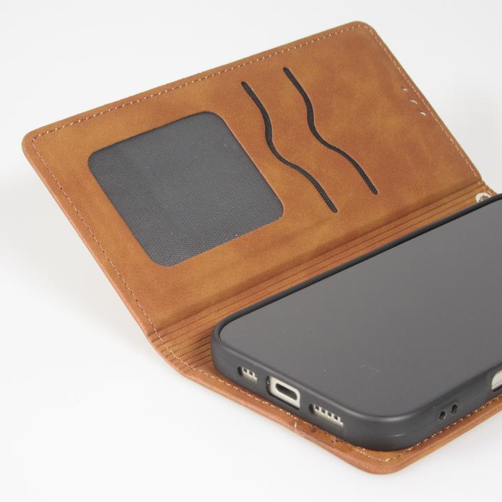 Image du produit PhoneLook Etui cuir Flip Wallet vintage avec fermeture aimantée et compartiment cartes (Apple iPhone 17)