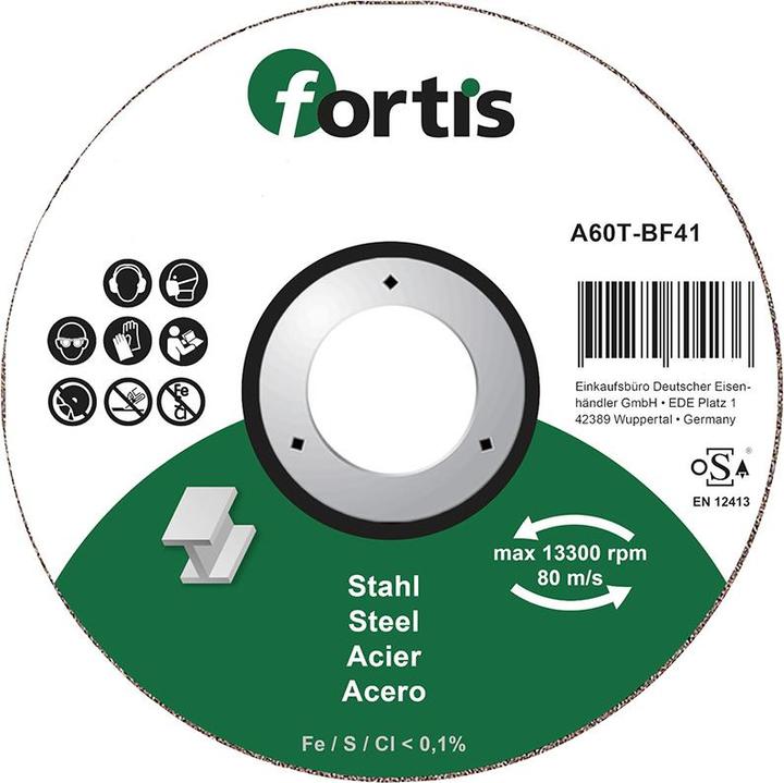 Actual product image Magni FORTIS cutting disc steel 115 x 1.6mm straight
