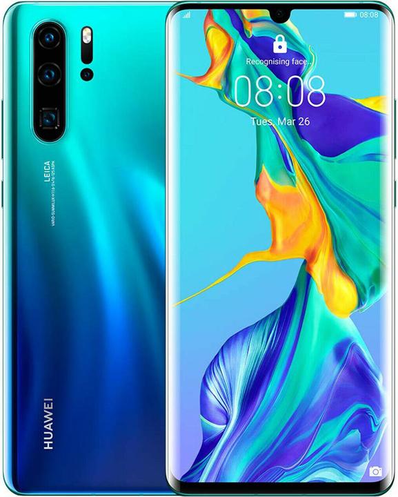 Actual product image Huawei P30 Pro (EU) (256 GB, Aurora Blue, 6.47", Hybrid Dual SIM, 40 Mpx, 4G)