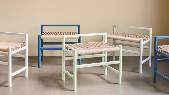 Actual product image Hübsch Heritage Bench Small Petrol (40 cm)