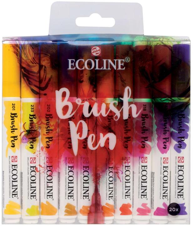 Actual product image Talens Brush pen Ecoline set of 20, line width: B, Brush (20 x)