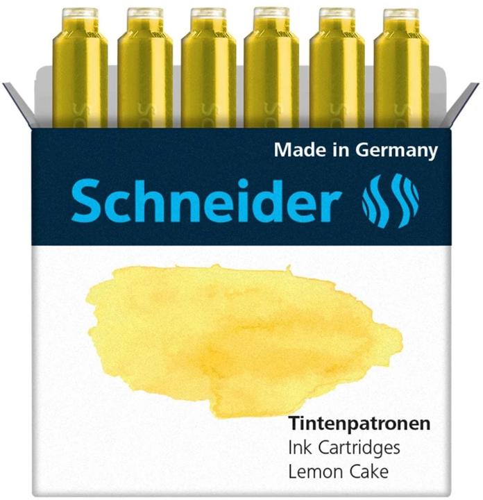 Actual product image Schneider Ink cartridge Callissima 6 pieces, Lemon Cake (6 Piece, Yellow)