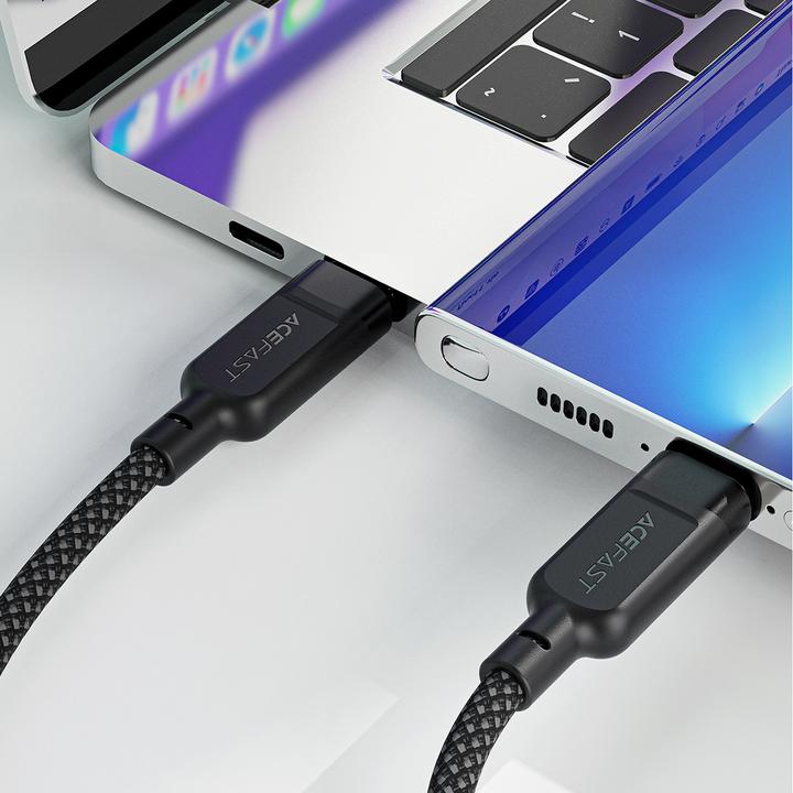 Image du produit Acefast C5 USB-C - Câble USB-C / USB-C 2in1 100W 480Mb/s - noir (1.20 m, 100 W)