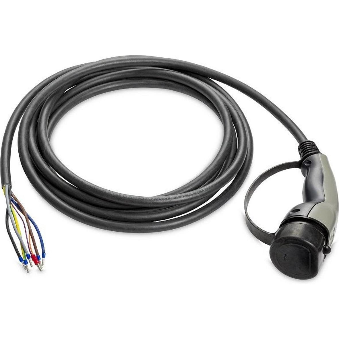 Ratio Electric, Cavo di ricarica per auto elettrica, Cavo di ricarica sostitutivo E-line tipo 2 (Cablato fisso, 11 kW, 16 A, 15 m)